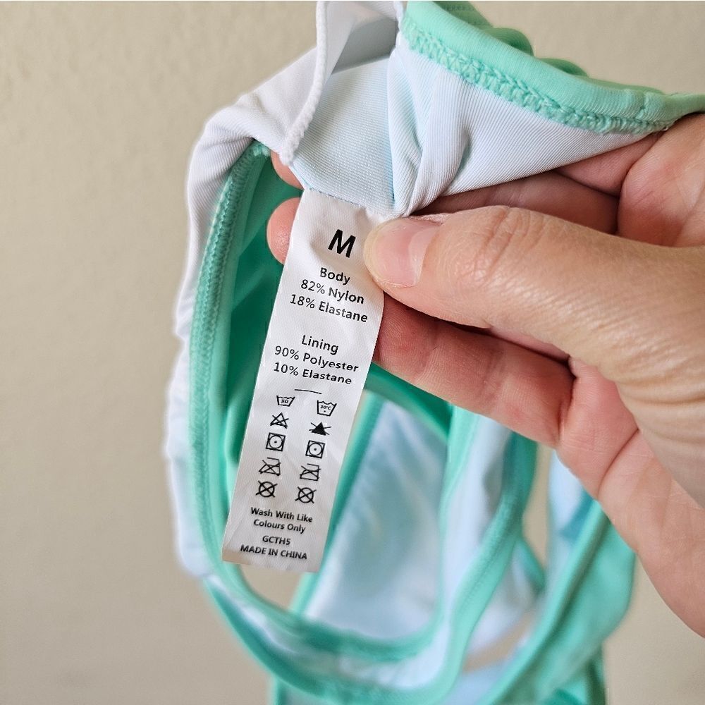 NWT Halara Sea Green Workout Bra Medium - Picture 5 of 7